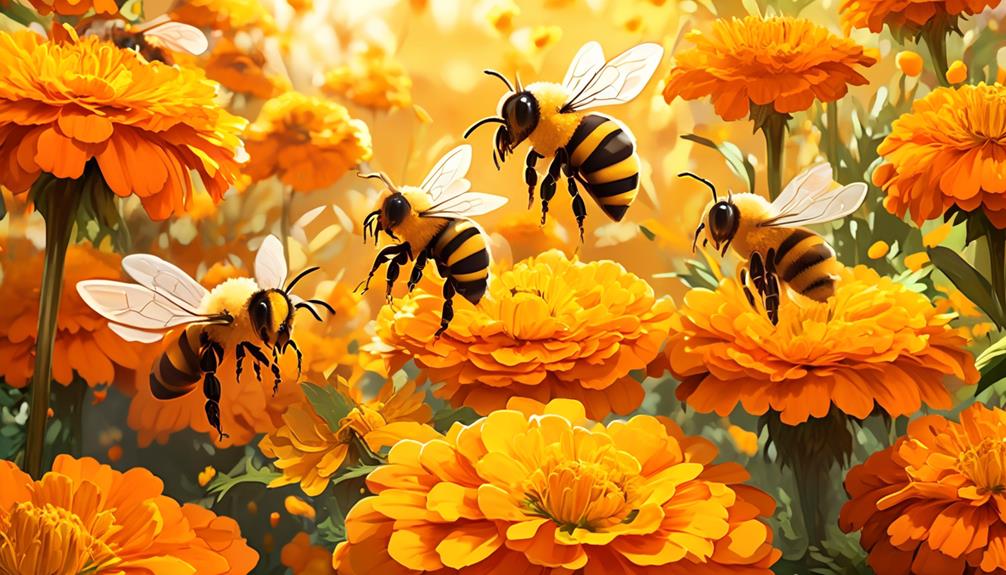 african marigolds attract bees