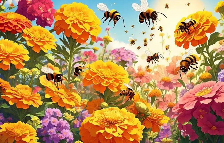 bee attraction to annual flowers