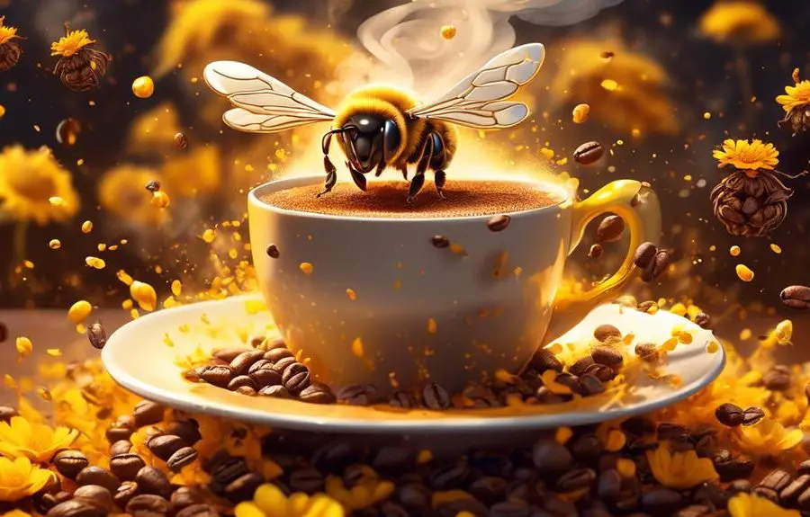 bee attraction to caffeine