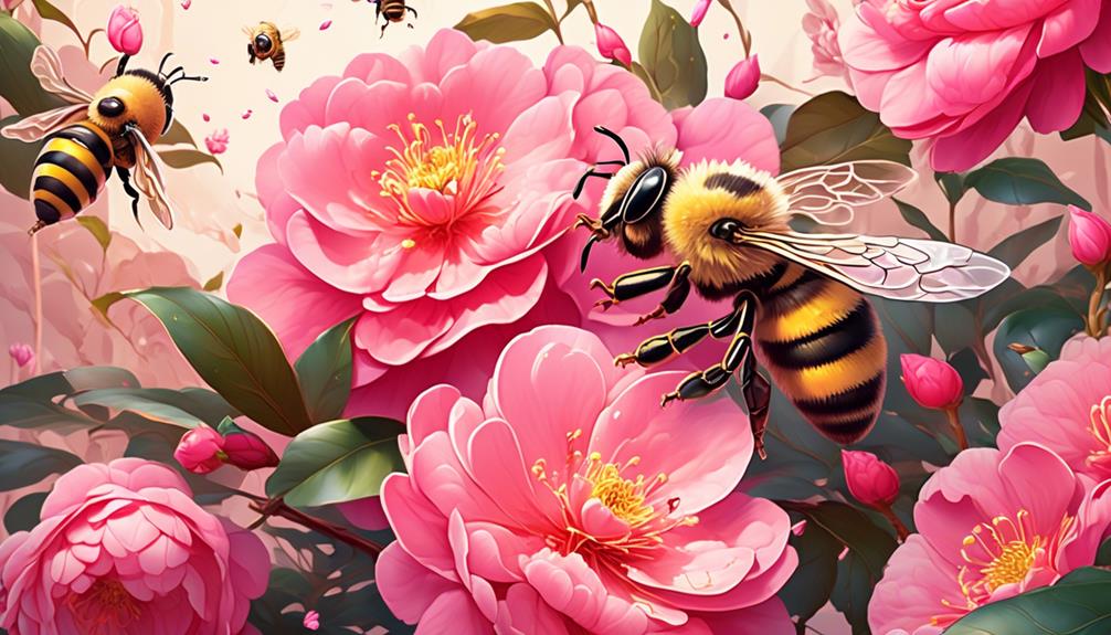 bee camellia mutual attraction