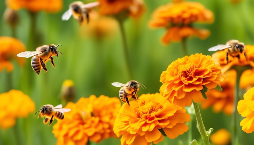 bee marigold interaction dynamics