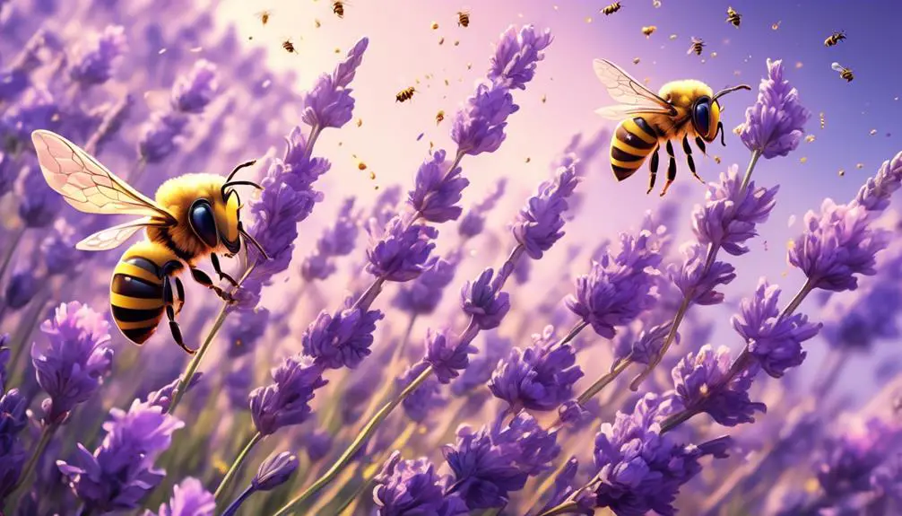 bee pollination and lavender
