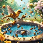 bee preference for bird baths