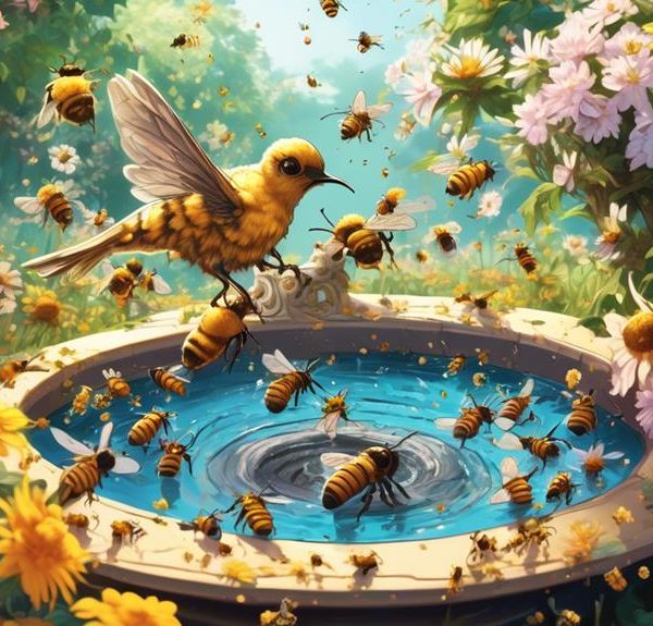 bee preference for bird baths