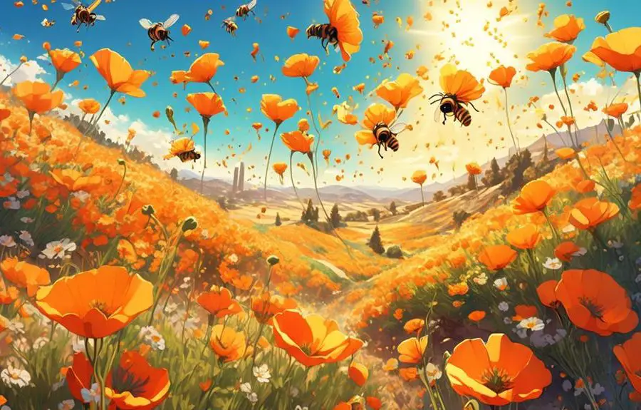 bee preference for california poppies