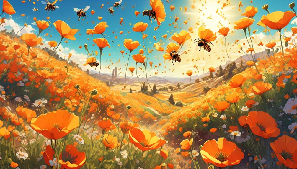 bee preference for california poppies