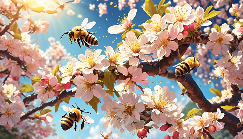 bees and apple tree fertilization