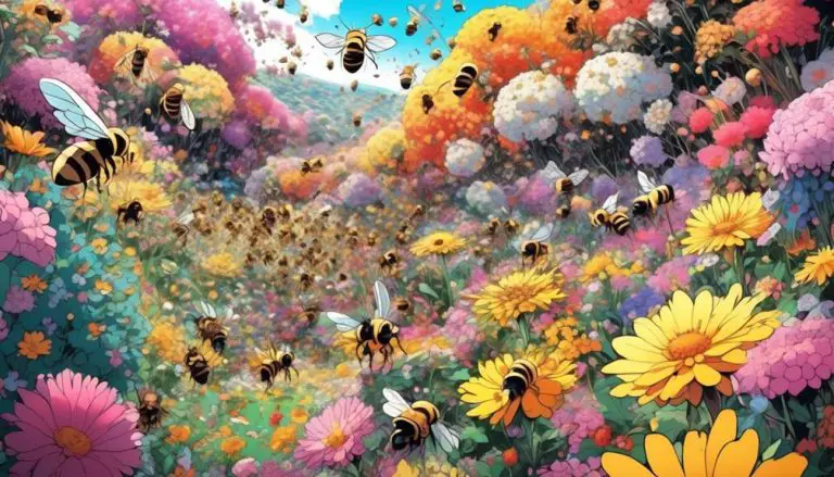 bees and bright colors