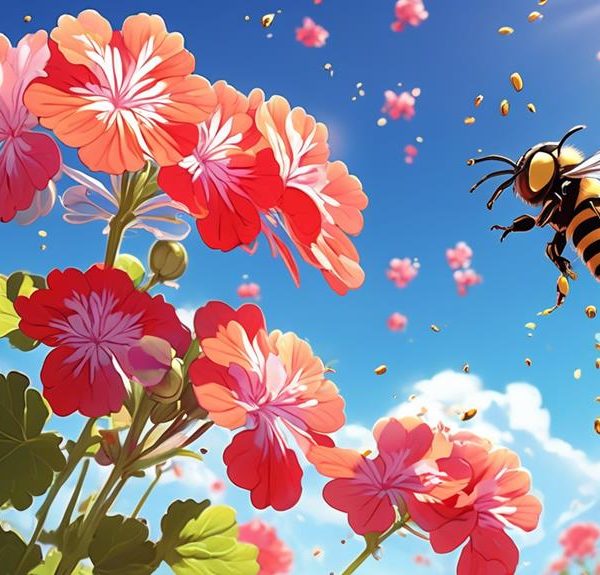 bees and geraniums relationship