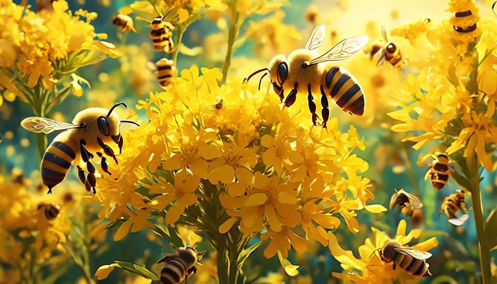 bees and goldenrod interactions