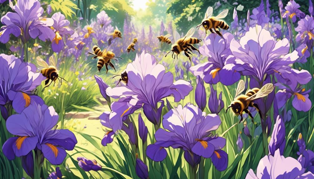 bees and iris pollination