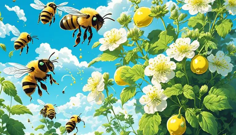 bees and lemon balm