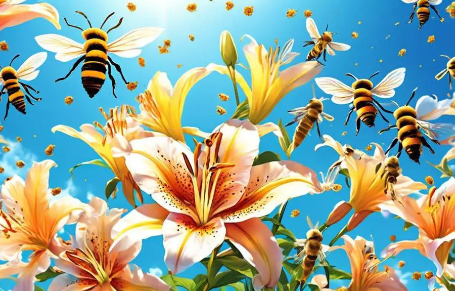 bees and lilies relationship