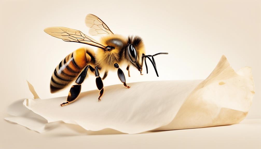 bees and parchment paper