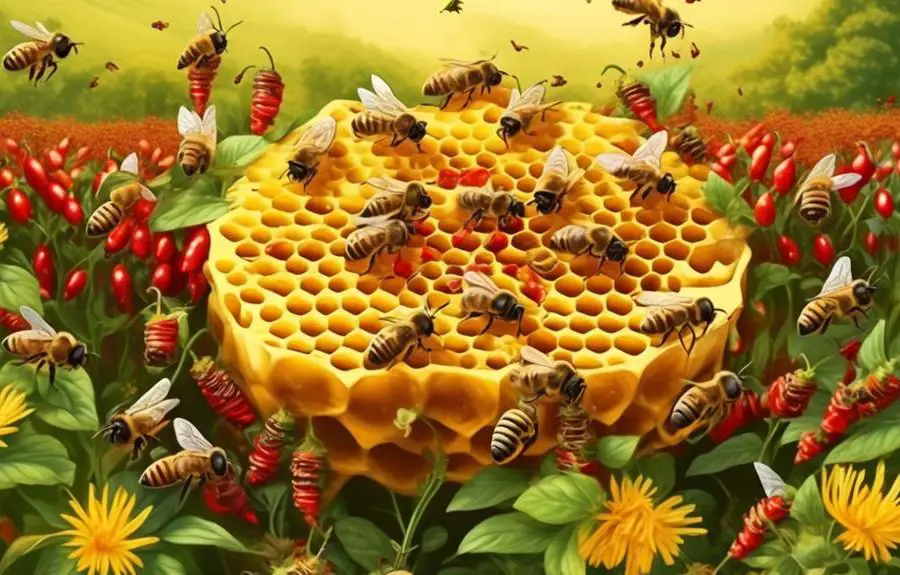 bees and spicy honey