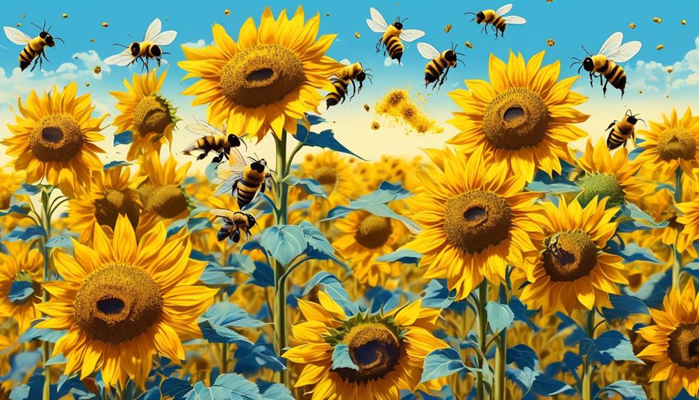 bees and sunflower seed