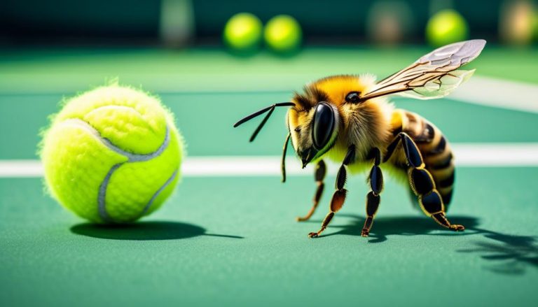 bees and tennis ball