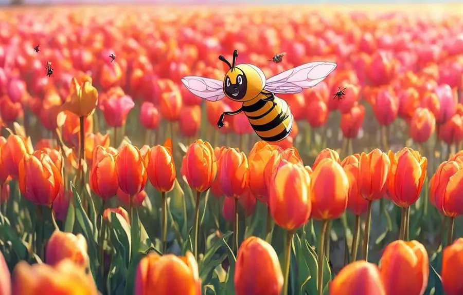 bees and tulips relationship