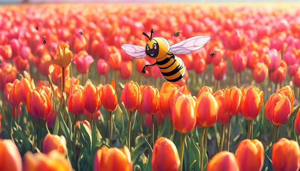 bees and tulips relationship