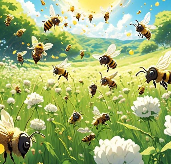 bees and white clover