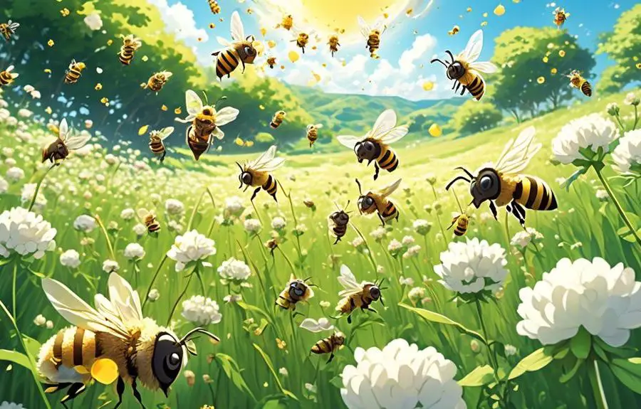 bees and white clover