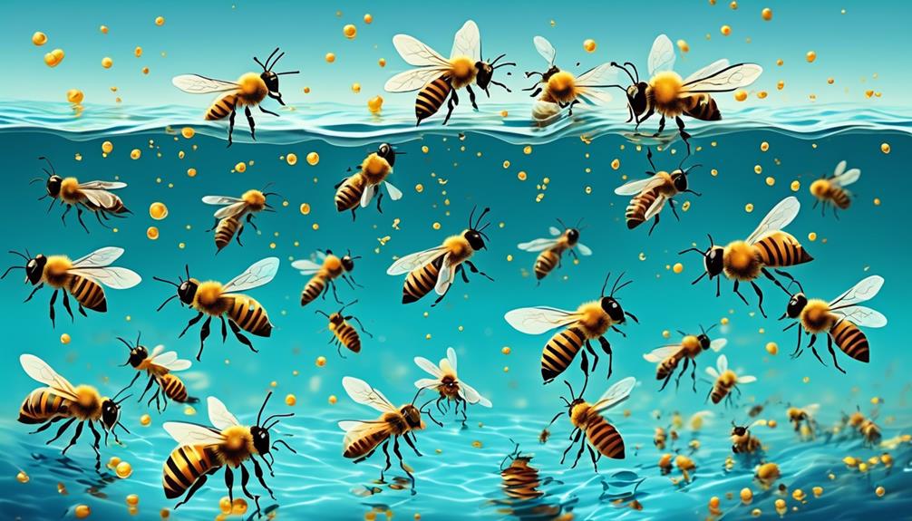 bees attracted to pools