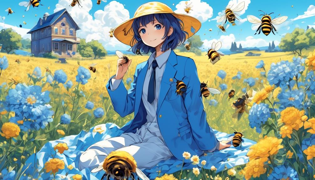 bees attraction to blue