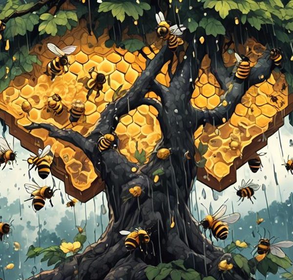 bees behavior during rain