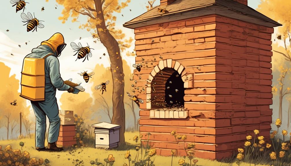 bees in the chimney