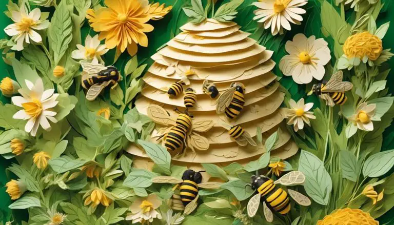 bees nesting in paper