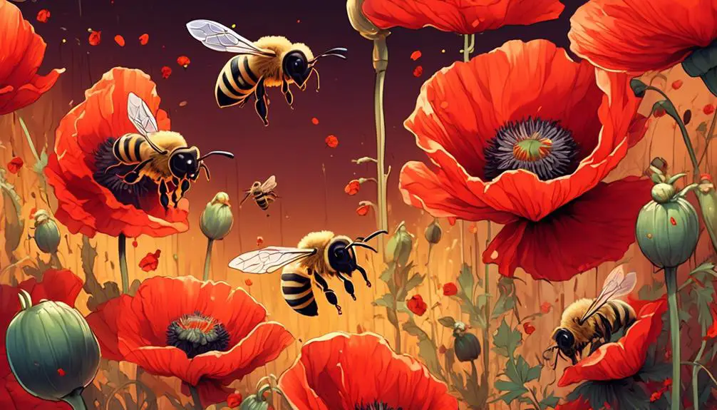 bees poppies and science