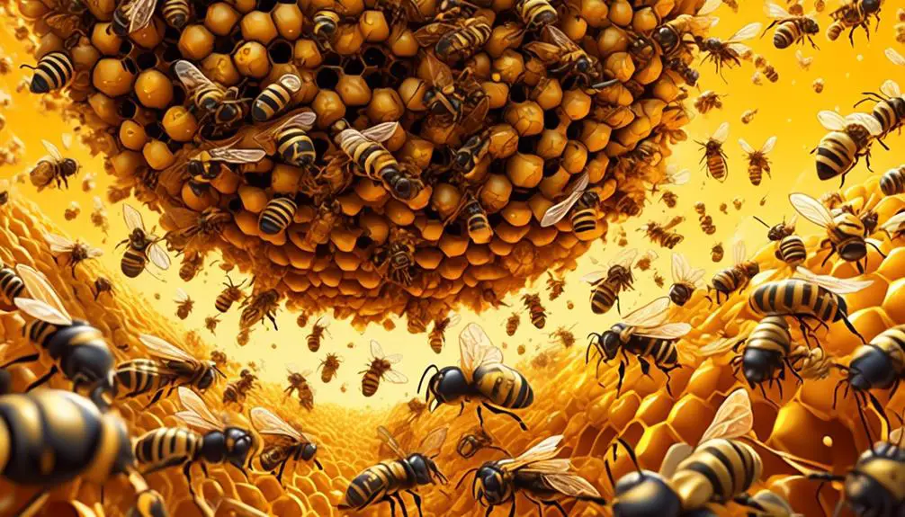 bees stinging as defense