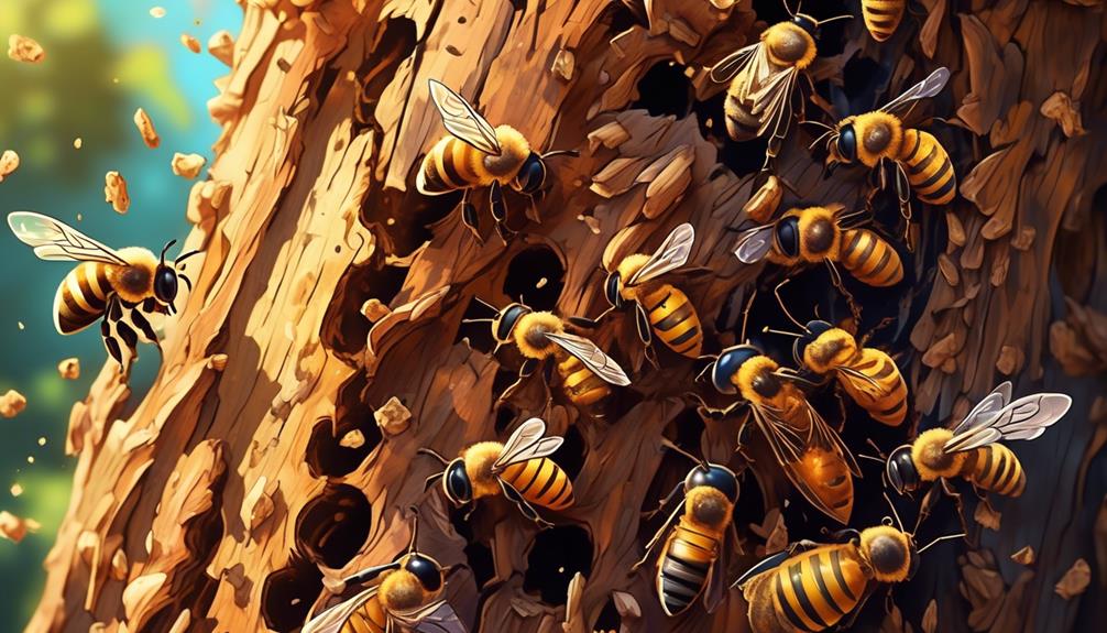 bees that eat wood