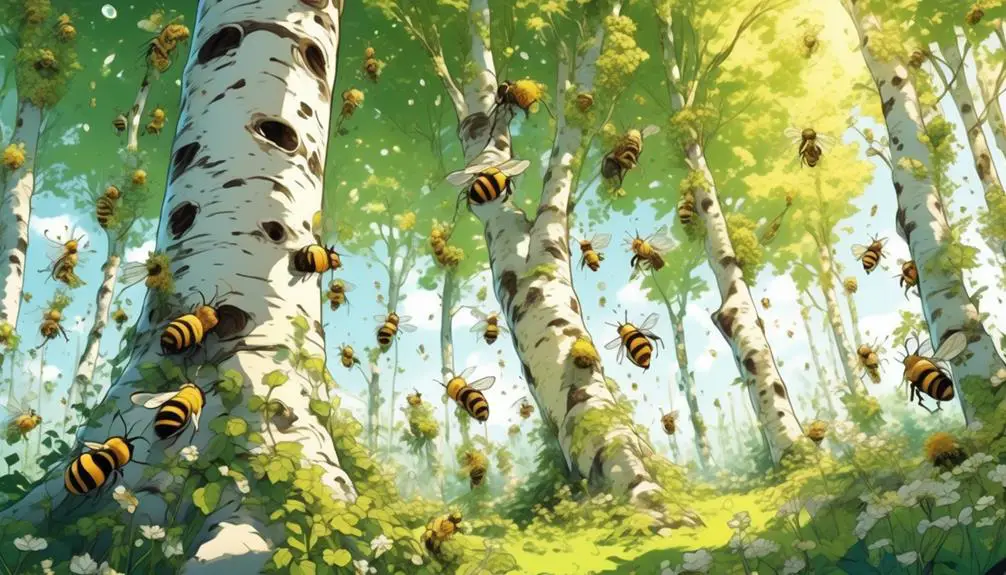 birch trees and bee conservation