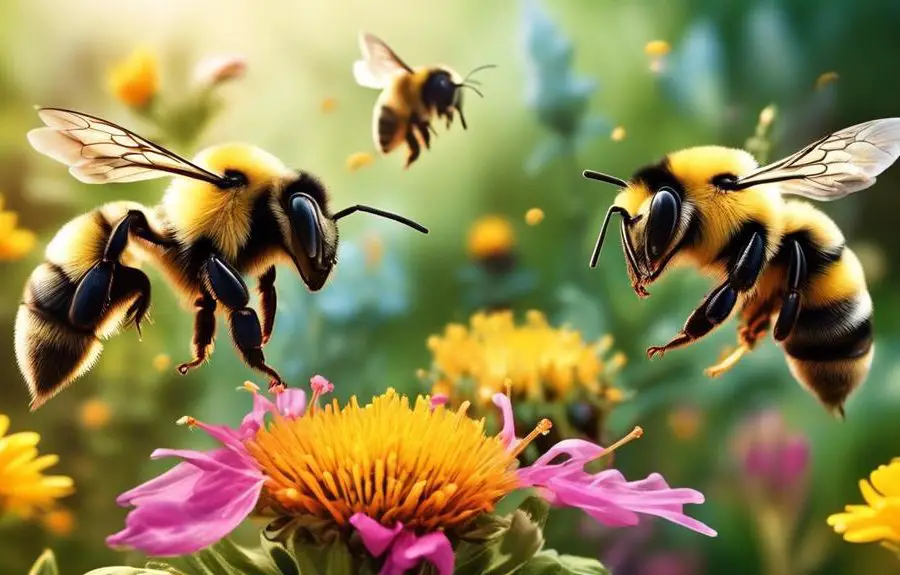 bumble bees engage in fights