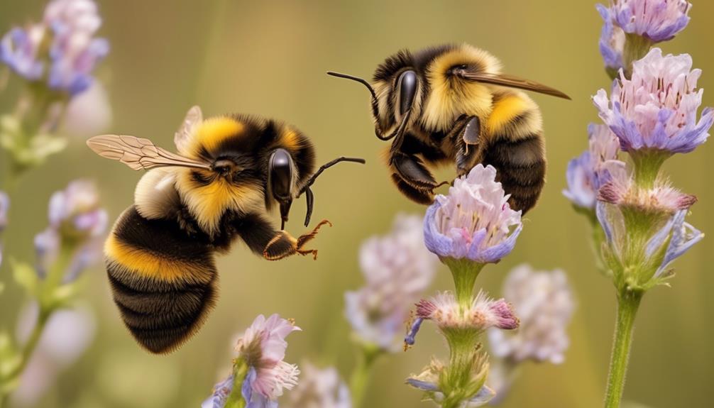bumble bees engage in mating battles
