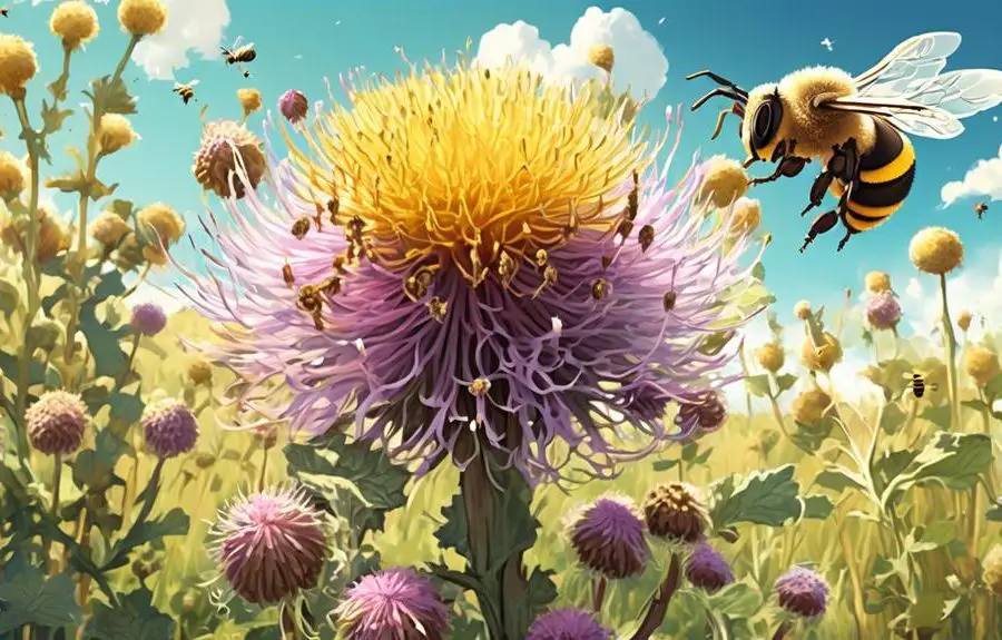 burdock root and bee attraction