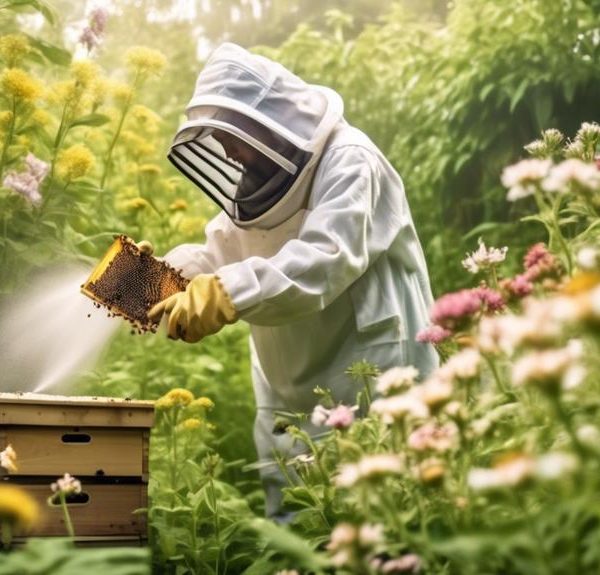 calm bees without using smoke