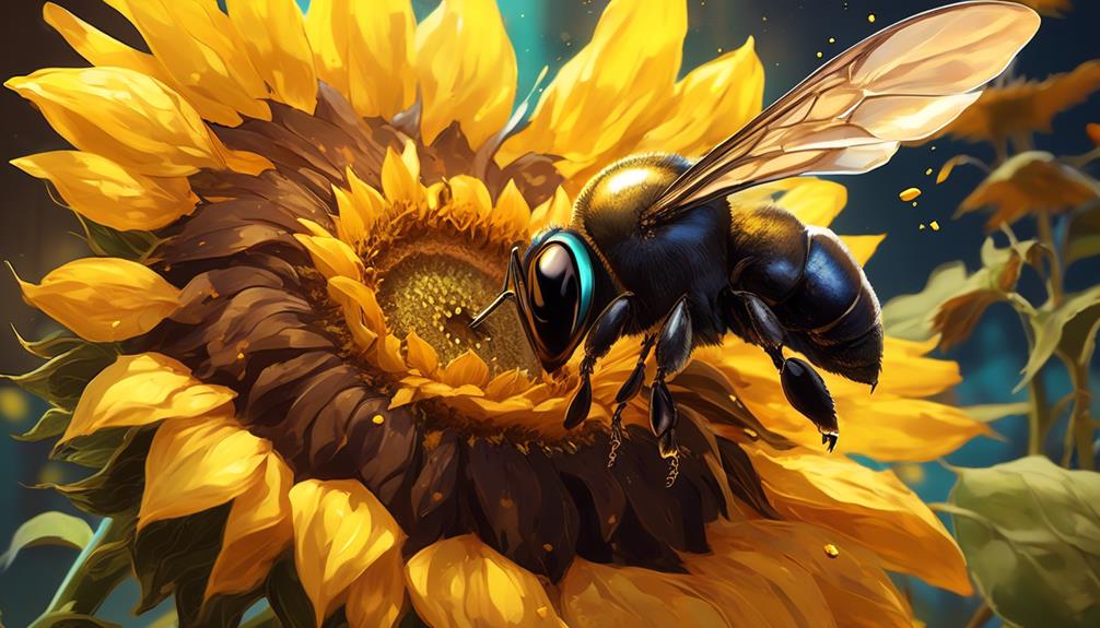 carpenter bees and pollen
