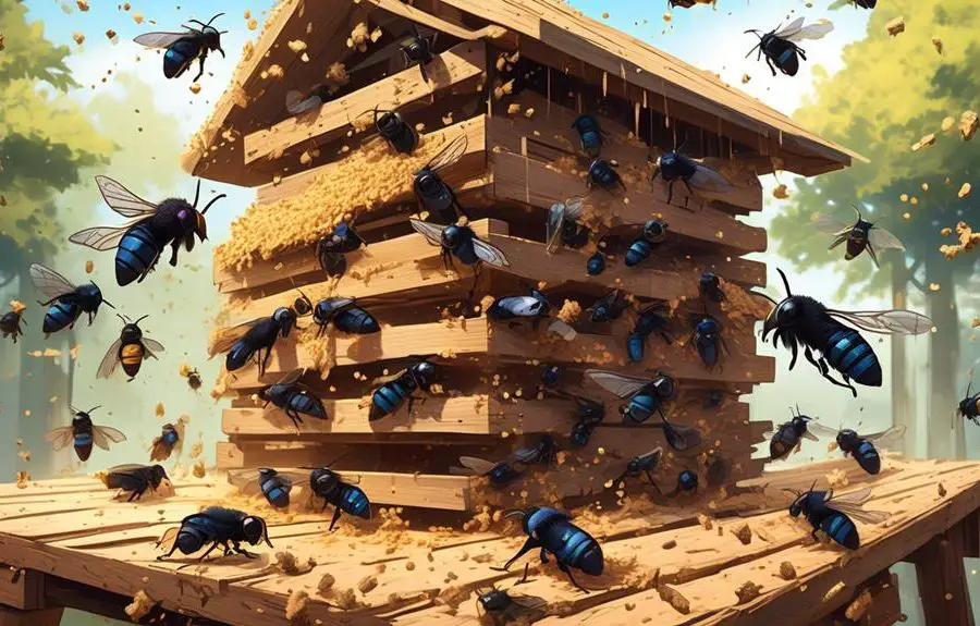 carpenter bees do not swarm