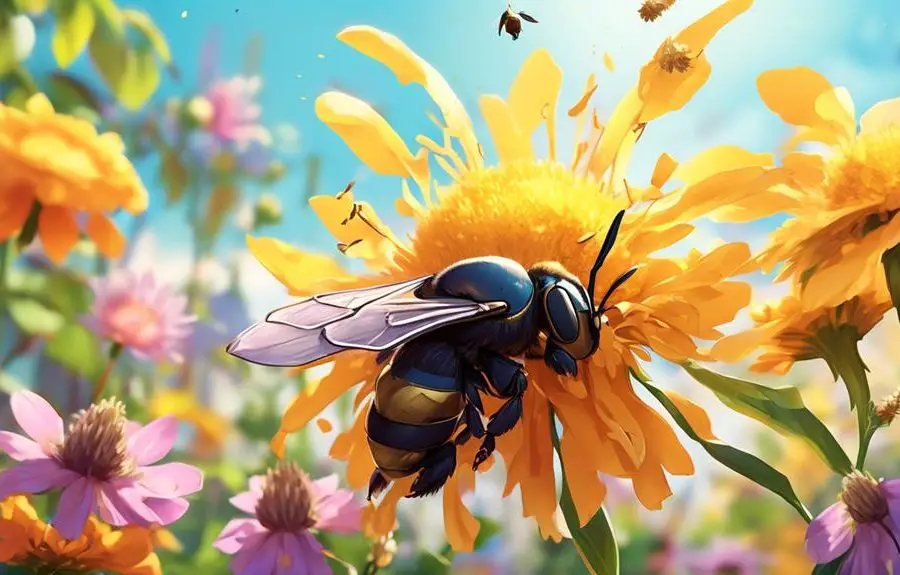 carpenter bees pollinate flowers