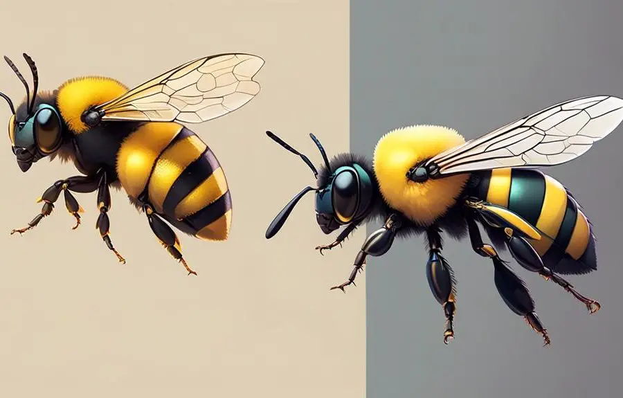 carpenter bees vs bumblebees