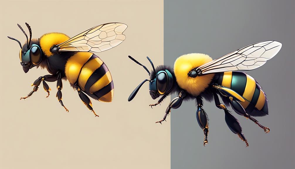 carpenter bees vs bumblebees