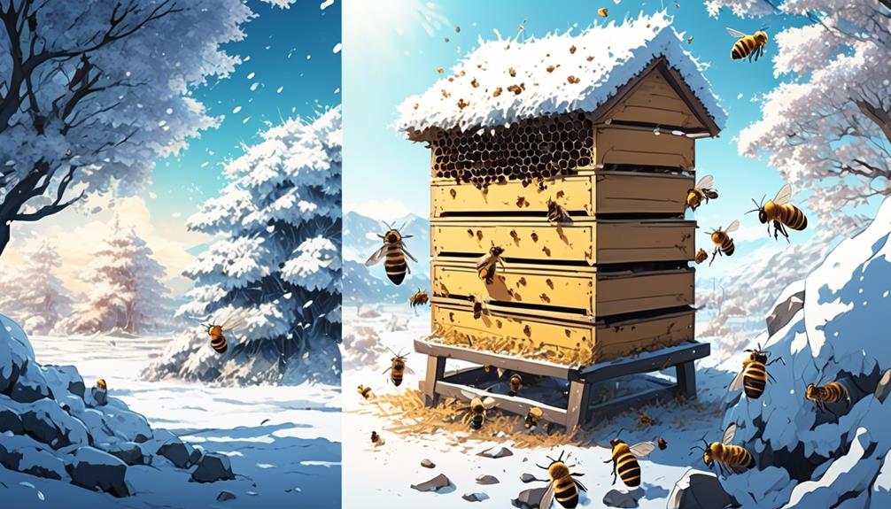 cold weather affects bees