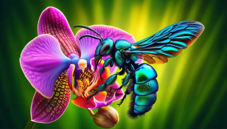 colorful orchid mimicry insect