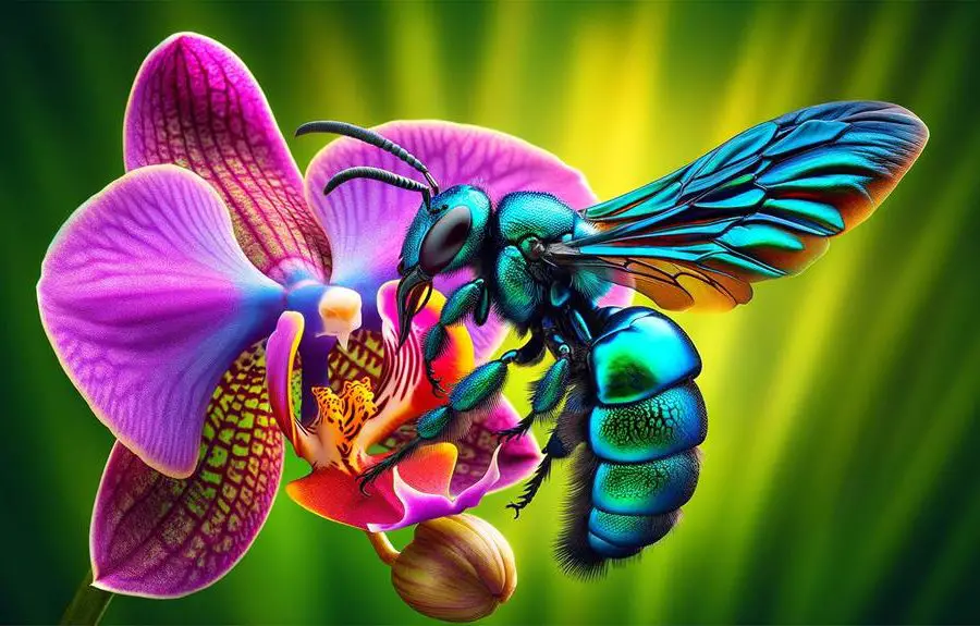 colorful orchid mimicry insect