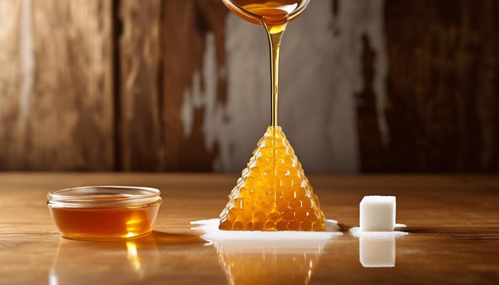 comparing honey and sugar