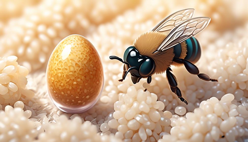comparing mason bee egg sizes