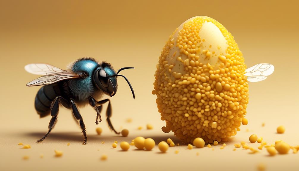 comparing mason bee eggs