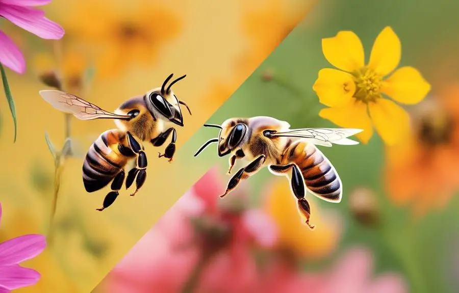 comparison of bee species